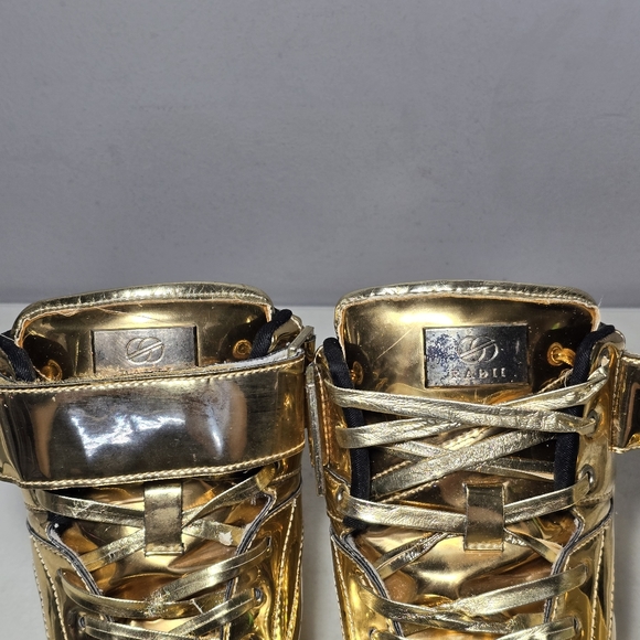RADII Liquid Gold Bar Lace Up Hook & Loop High Top Sneakers Shoes Men's Size 9 - Picture 10 of 14